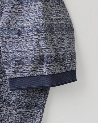 90s Nike Blue Gradient Patterned Polo (L)