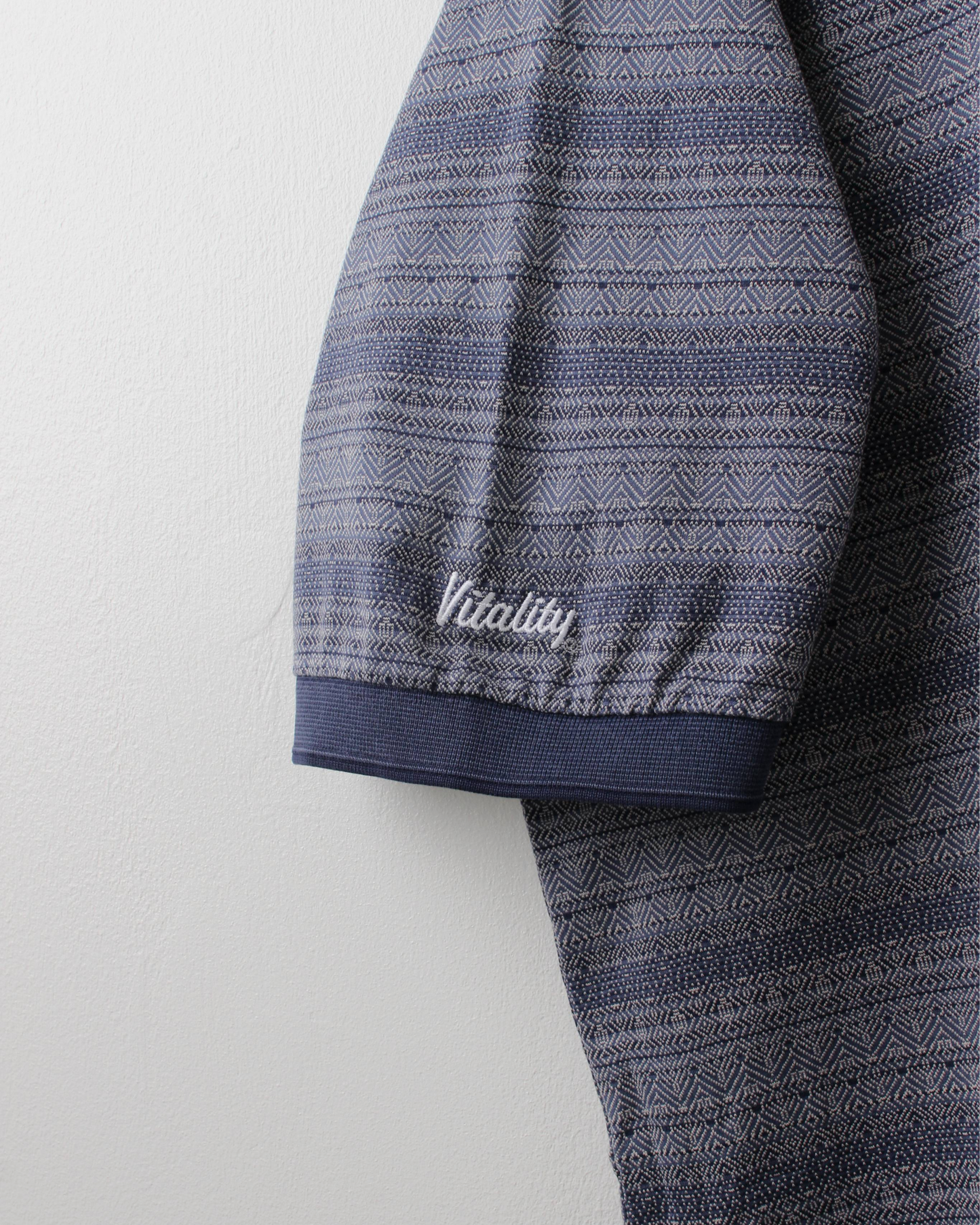90s Nike Blue Gradient Patterned Polo (L)