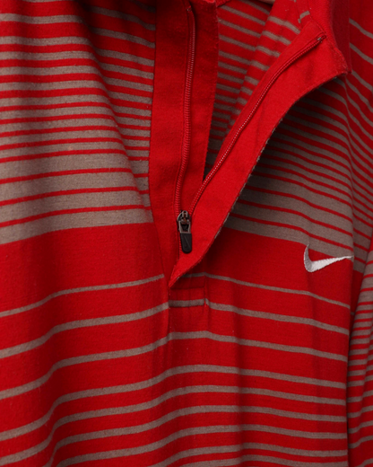 90s Nike Tiger Woods Yin Yang Red Striped Polo (XL)