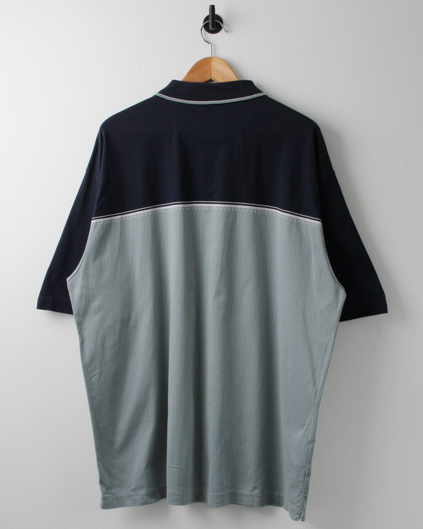 00s Nike Shield Logo Navy & Mint Dual Tone polo (XL)
