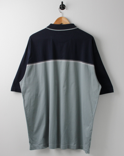 00s Nike Shield Logo Navy & Mint Dual Tone polo (XL)