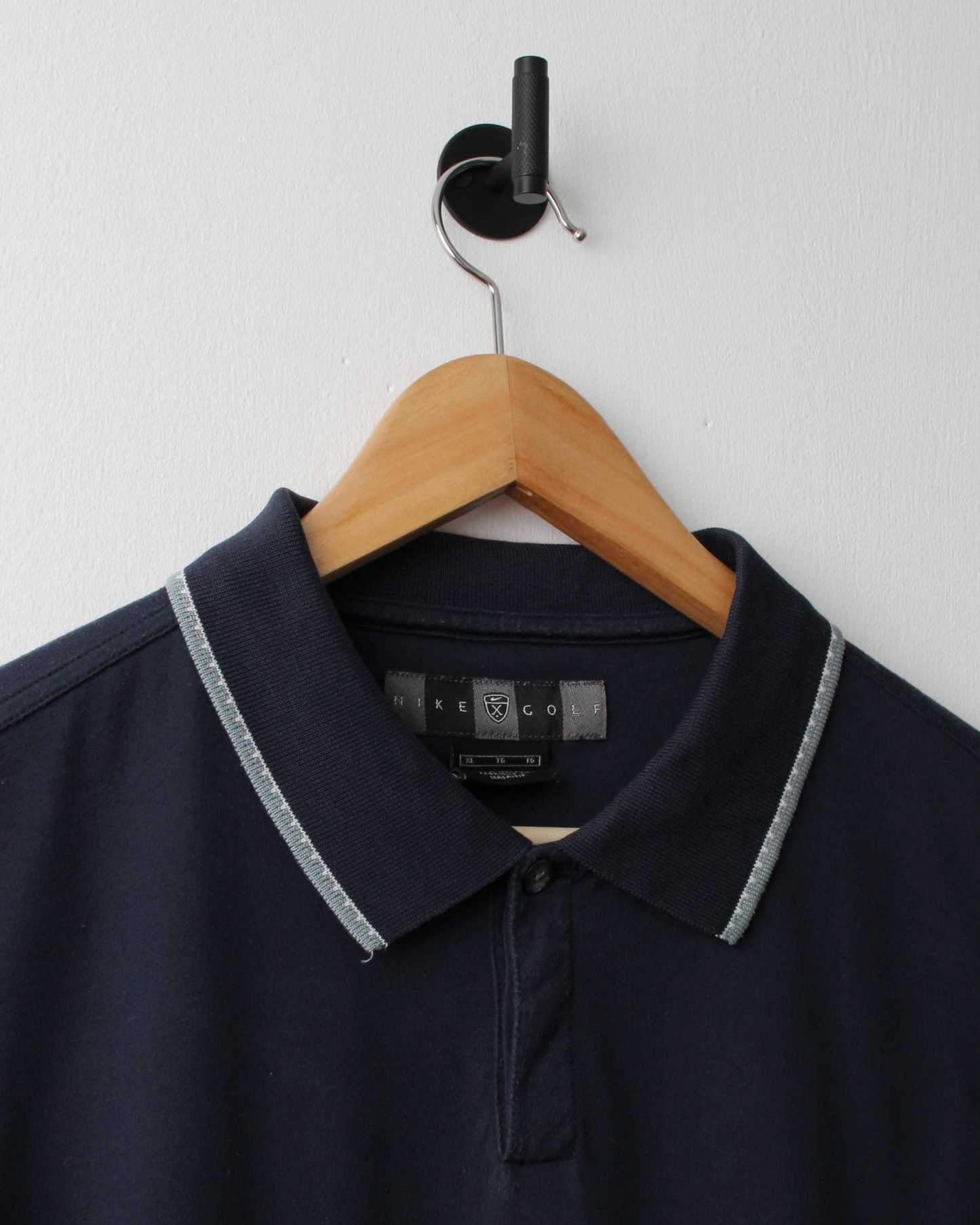 00s Nike Shield Logo Navy & Mint Dual Tone polo (XL)