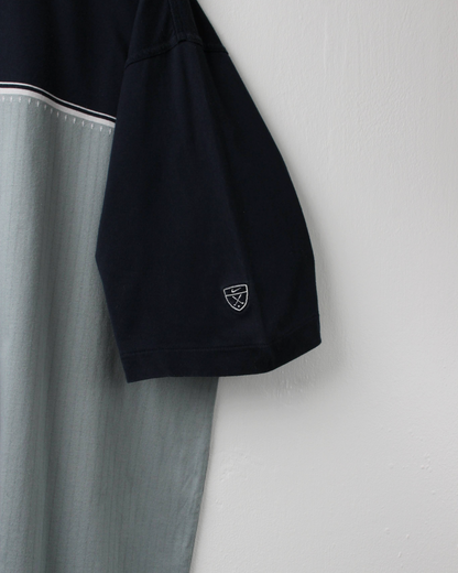 00s Nike Shield Logo Navy & Mint Dual Tone polo (XL)