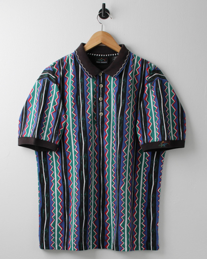90s Greg Norman Asbtract Stripe Polo (M)