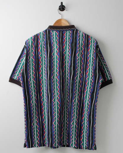 90s Greg Norman Asbtract Stripe Polo (M)