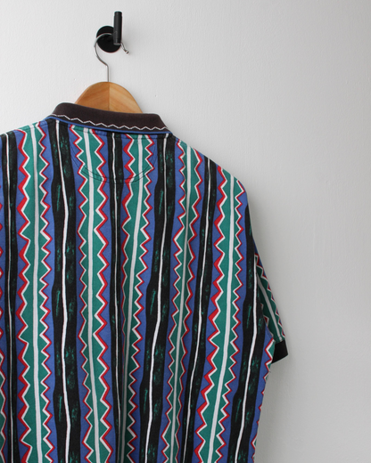 90s Greg Norman Asbtract Stripe Polo (M)