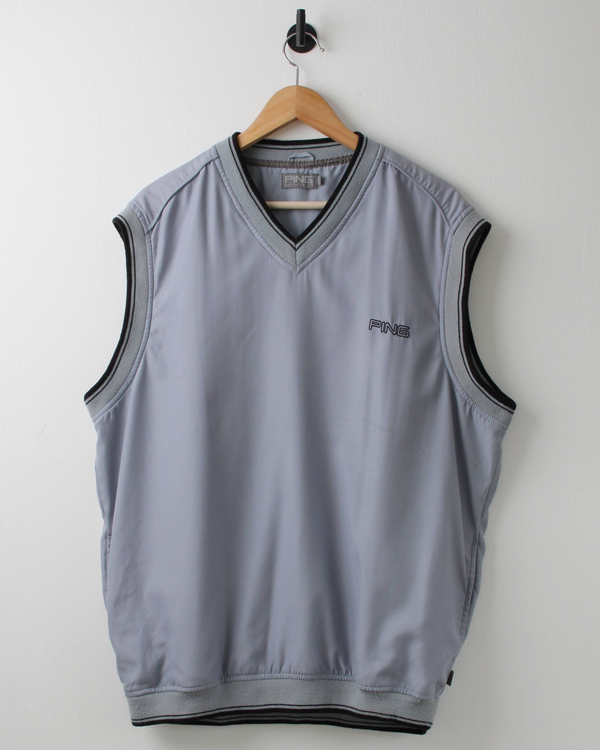 00s Ping Light Blue Windbreaker Golf Vest (M)