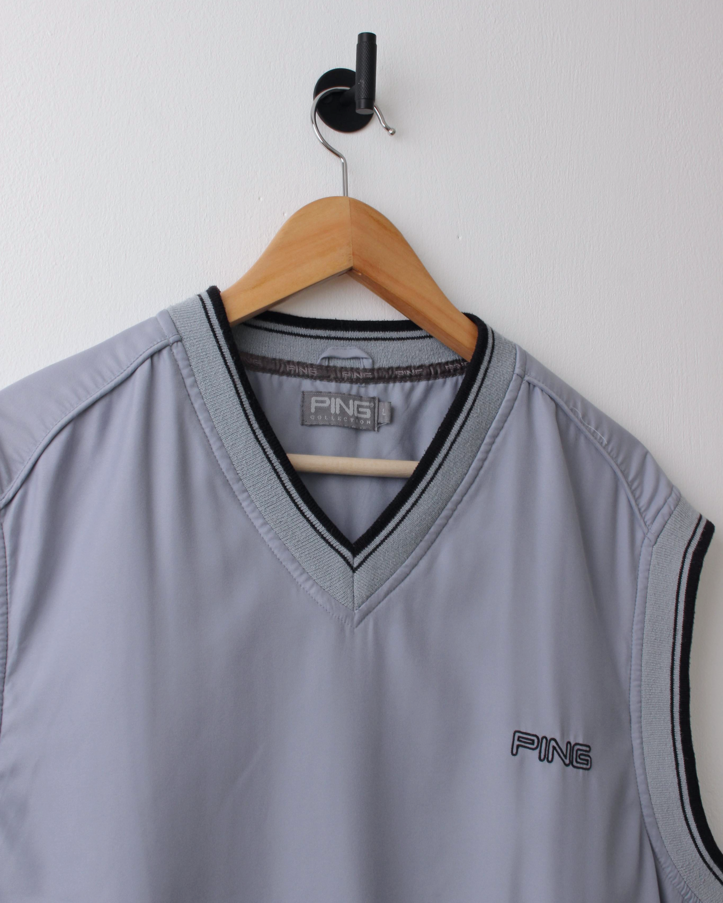 00s Ping Light Blue Windbreaker Golf Vest (M)