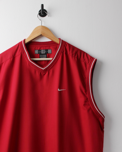 00s Nike Shield Logo Red Golf Vest (L)