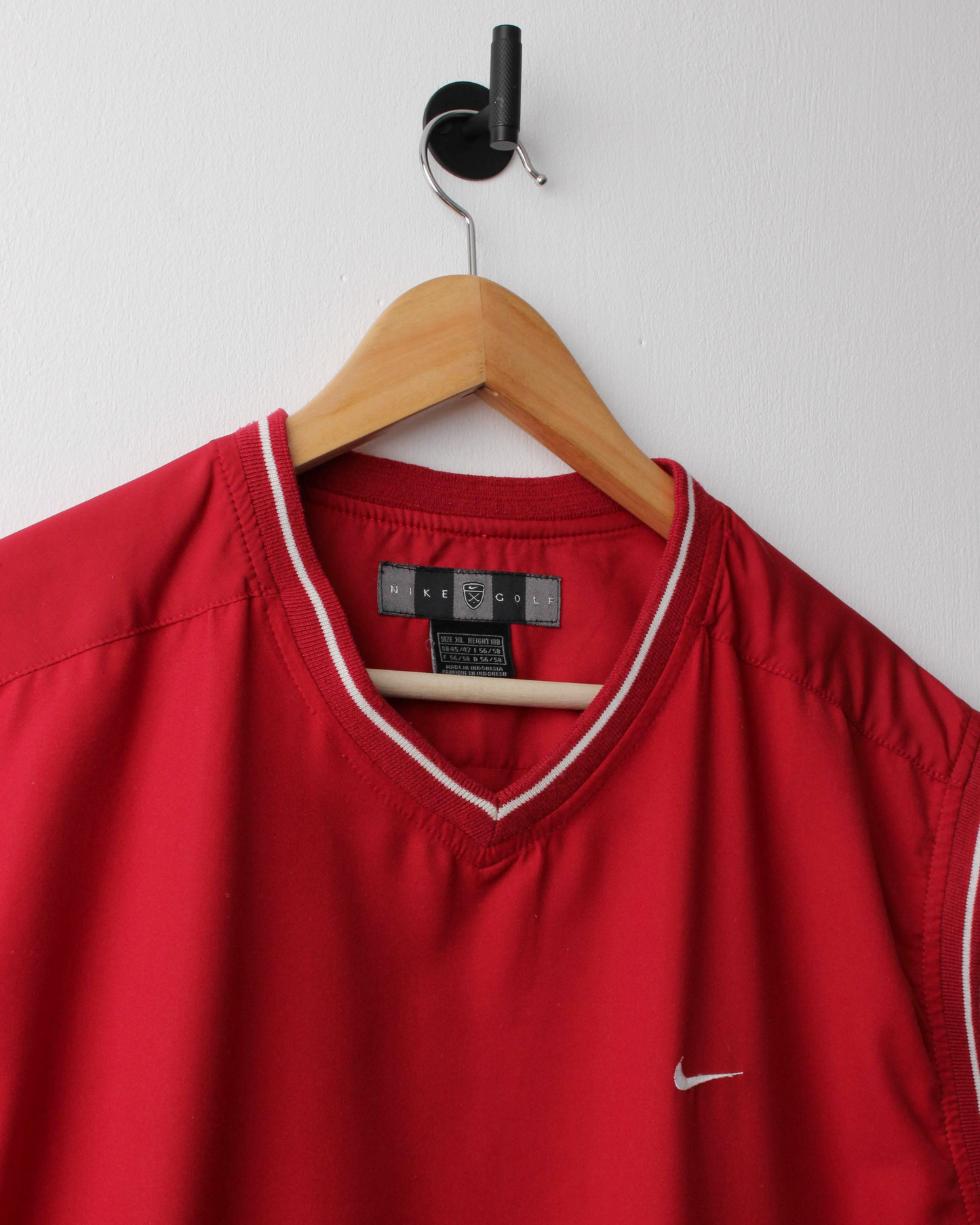 00s Nike Shield Logo Red Golf Vest (L)
