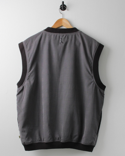 00s Ping Grey Patterned Windbreaker Golf Vest (M)