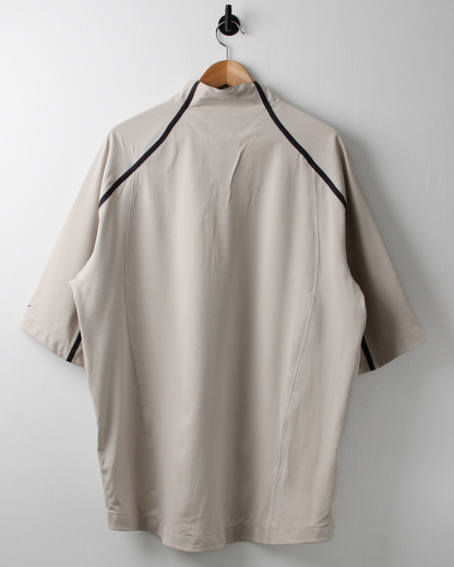 00s Nike Cream & Black Short Sleeve Windbreaker (XL)