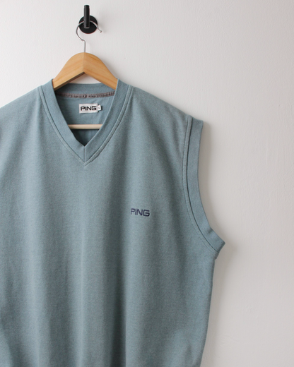 00s Ping ‘Mr Ping’ Logo Blue Golf Vest (M)