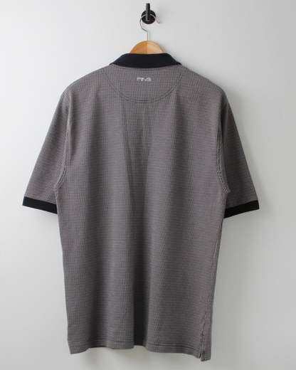 00s Ping Black & Stone Micro Check Polo (M)
