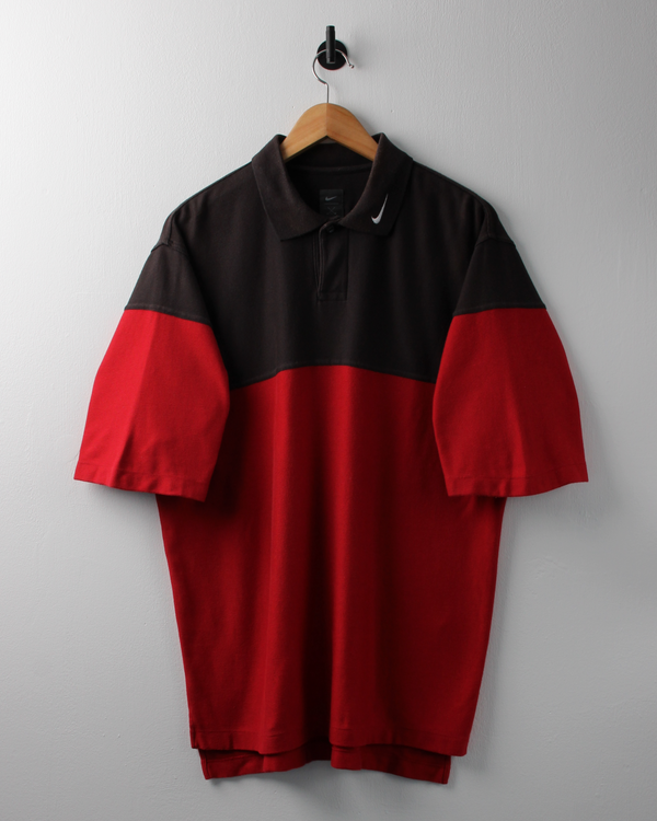 90s Nike Tiger Woods Yin Yang Colourblock Polo (L)