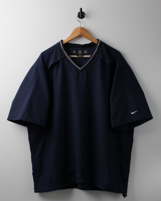 00s Nike Navy Short Sleeved Lightweight Windbreaker (XL)