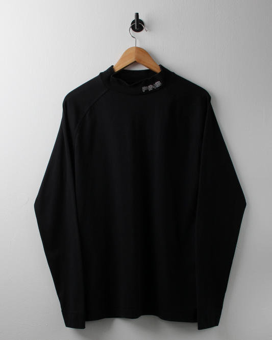00s Ping Black Long Sleeve Mock Neck (L)