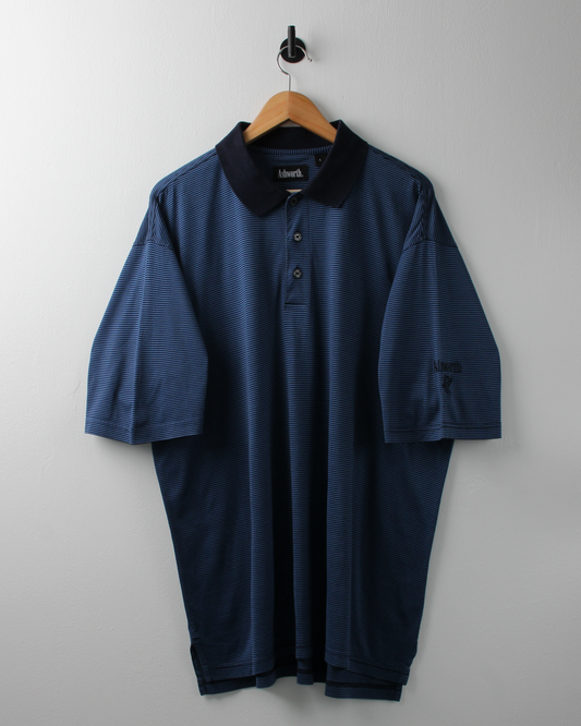 90s Ashworth Blue Striped Polo (XL)