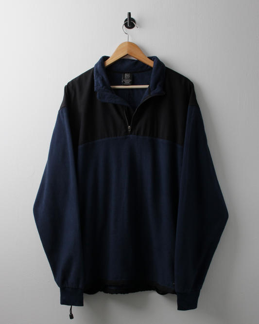 00s Nike Therma-Fit Blue & Black Quarter Zip Fleece (L)