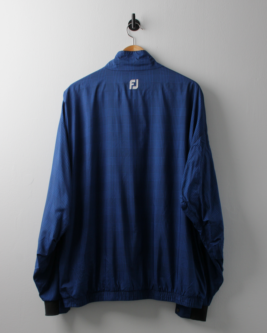 90s FootJoy Blue Micro Pattern Quarter Zip Jacket (L)