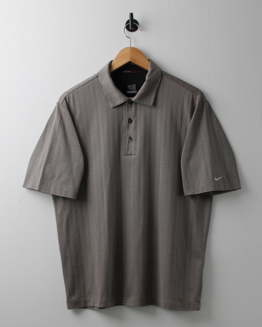 00s Nike Tiger Woods Black Striped Polo (M)