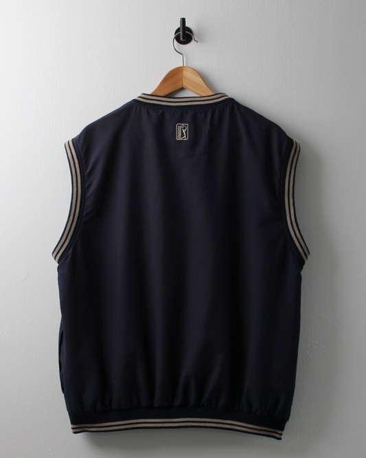 90s PGA Tour Navy Windbreaker Golf Vest (L)