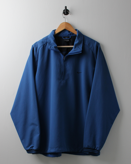 00s Nike Blue Lightweight Quarter Zip Windbreaker (L)