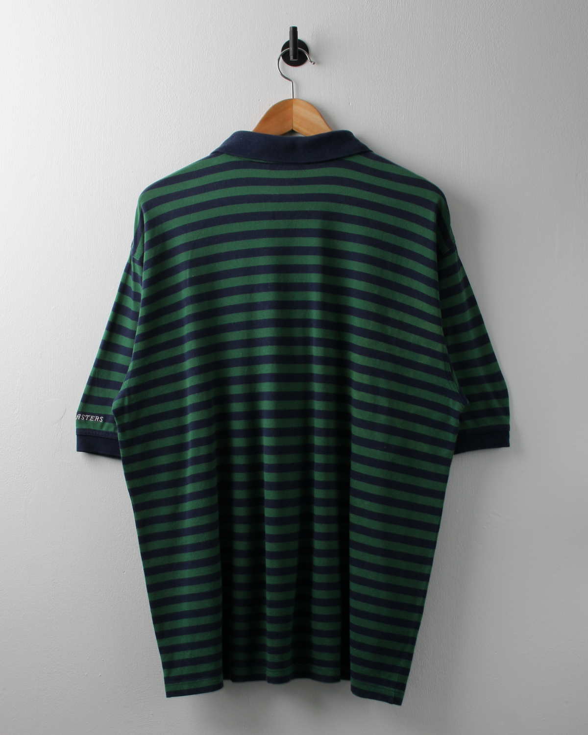 00s Masters Green & Navy Striped Polo (L)