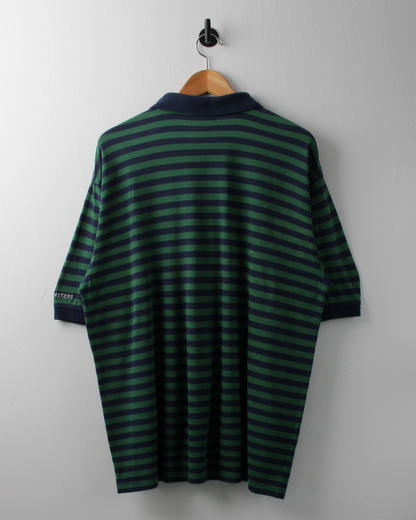 00s Masters Green & Navy Striped Polo (L)