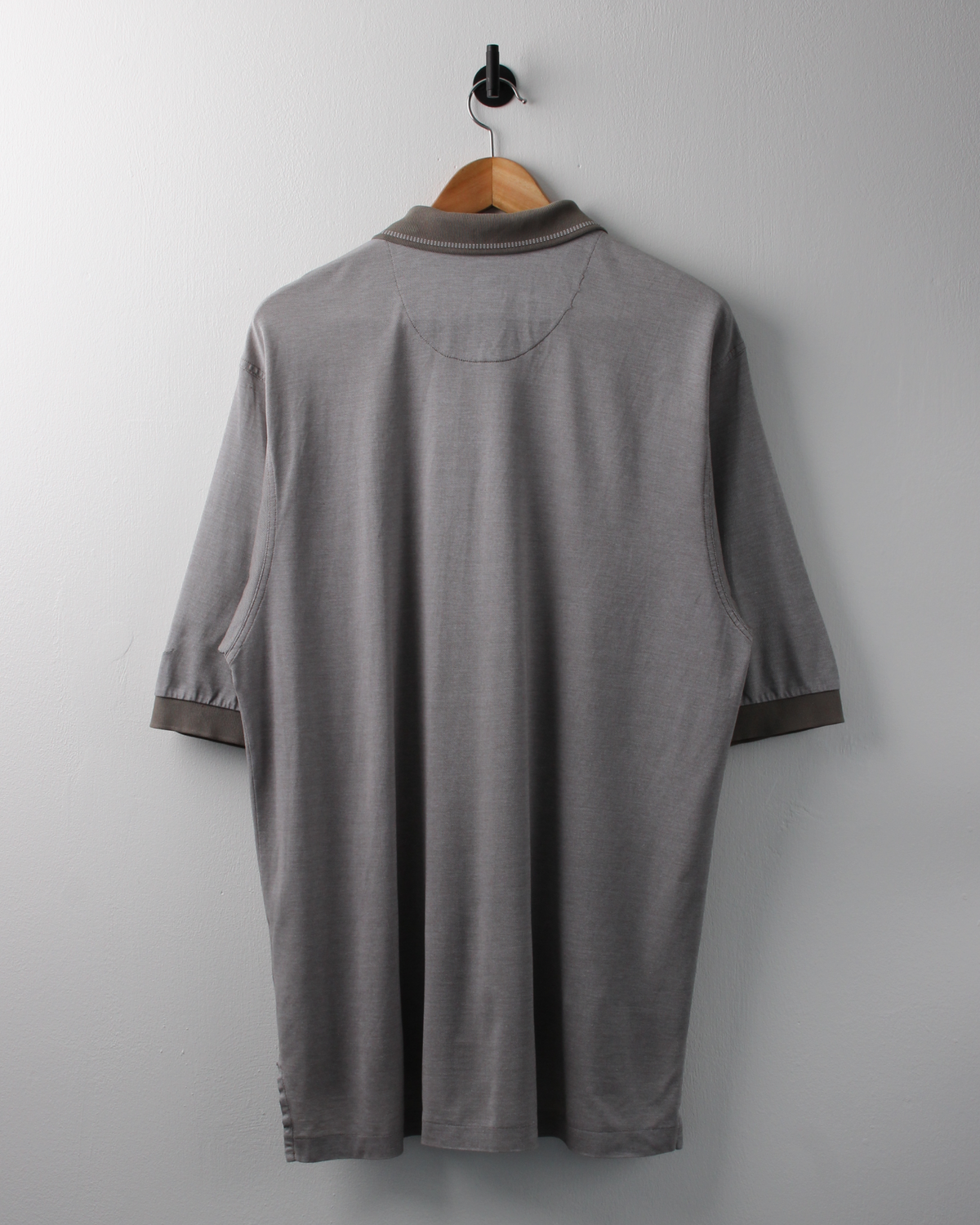 90s Nike Grey & Khaki Textured Polo (L)