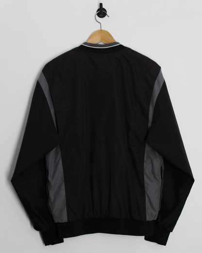 90s Nike Black/Grey V-Neck Windbreaker (S)
