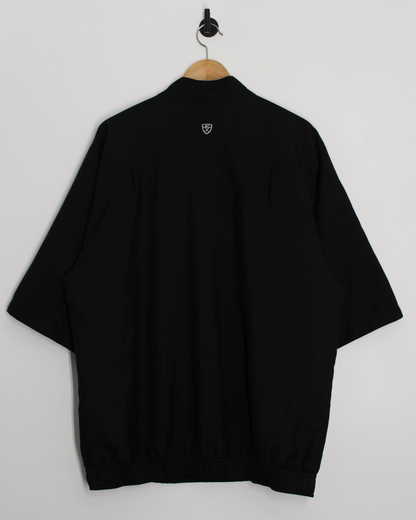 00s Nike Shield Logo Black Short Sleeve Windbreaker (L)