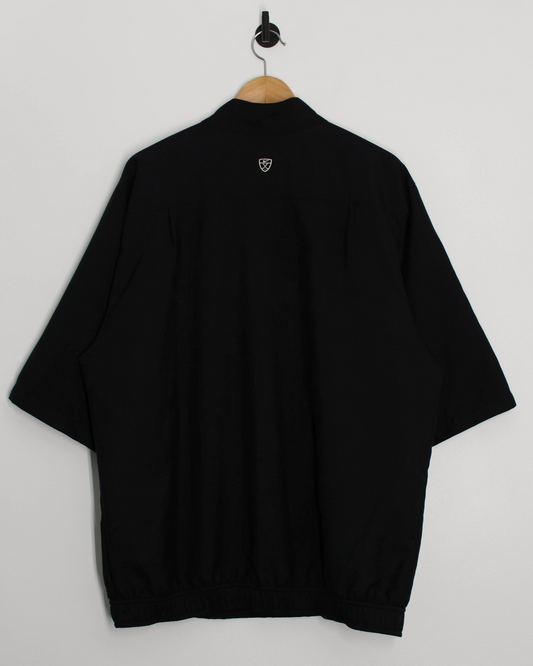 00s Nike Shield Logo Black Short Sleeve Windbreaker (L)