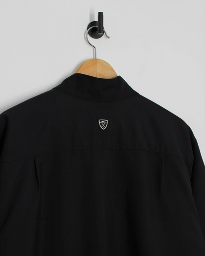 00s Nike Shield Logo Black Short Sleeve Windbreaker (L)