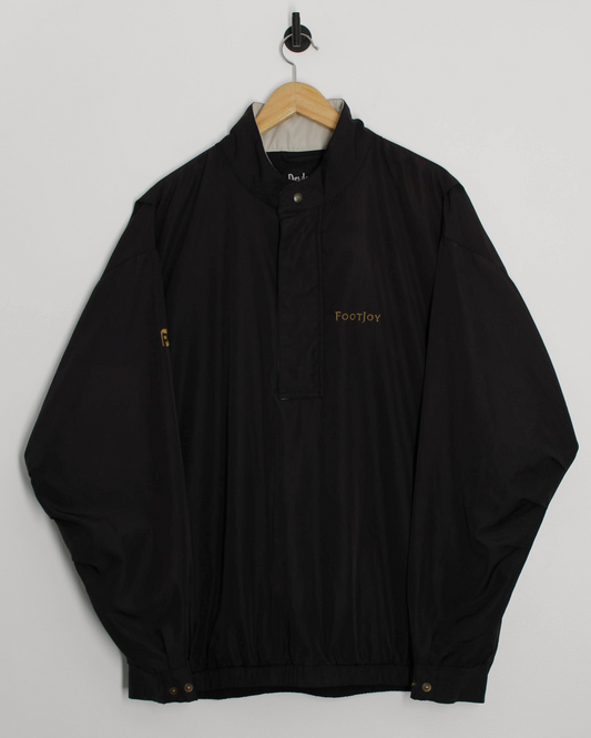 90s FootJoy DryJoys Black Quarter Zip Jacket (L)