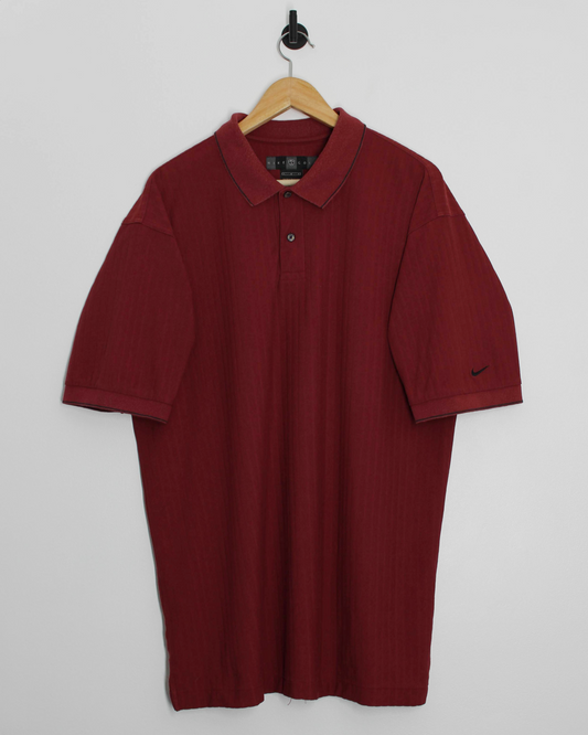 00s Nike Burgundy Polo-Shirt (XL)