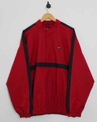 90s Nike Yin-Yang Red Quarter Zip Windbreaker (XL)