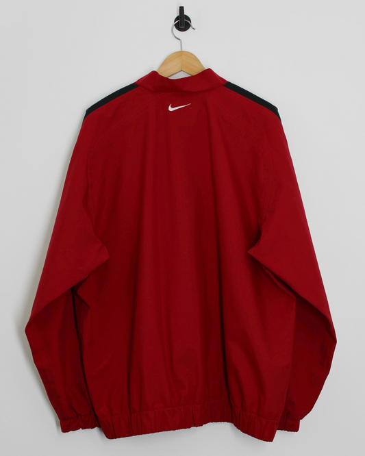90s Nike Yin-Yang Red Quarter Zip Windbreaker (XL)