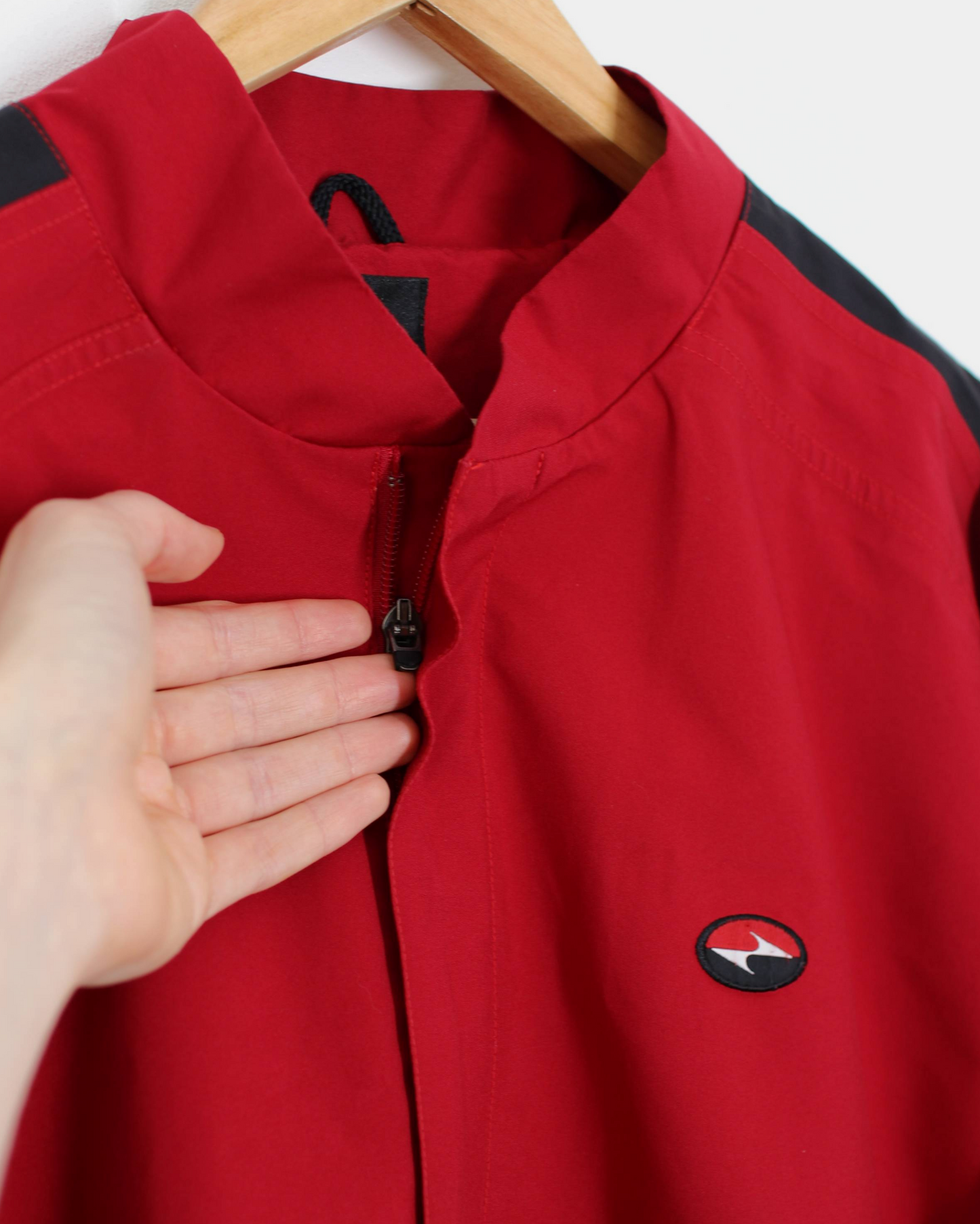90s Nike Yin-Yang Red Quarter Zip Windbreaker (XL)