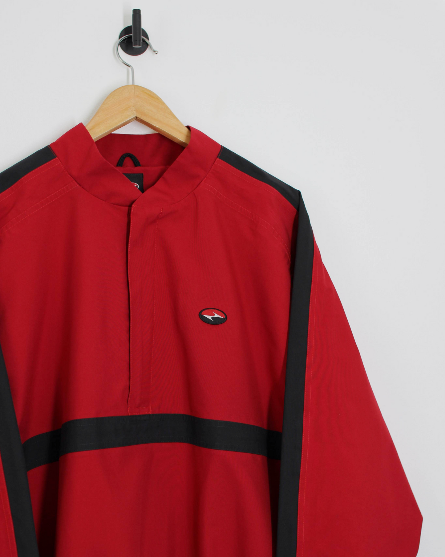 90s Nike Yin-Yang Red Quarter Zip Windbreaker (XL)