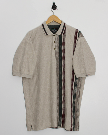 90s Greg Norman Abstract Polo-Shirt (L)