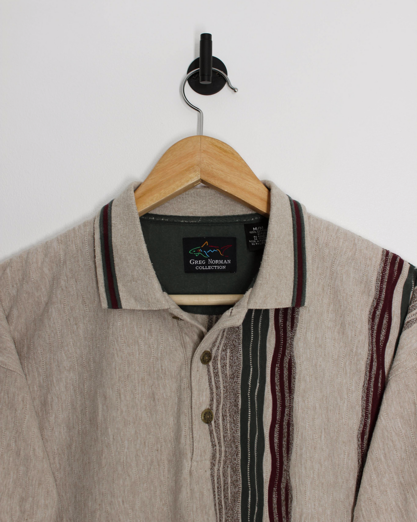 90s Greg Norman Abstract Polo-Shirt (L)