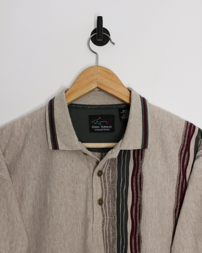 90s Greg Norman Abstract Polo-Shirt (L)