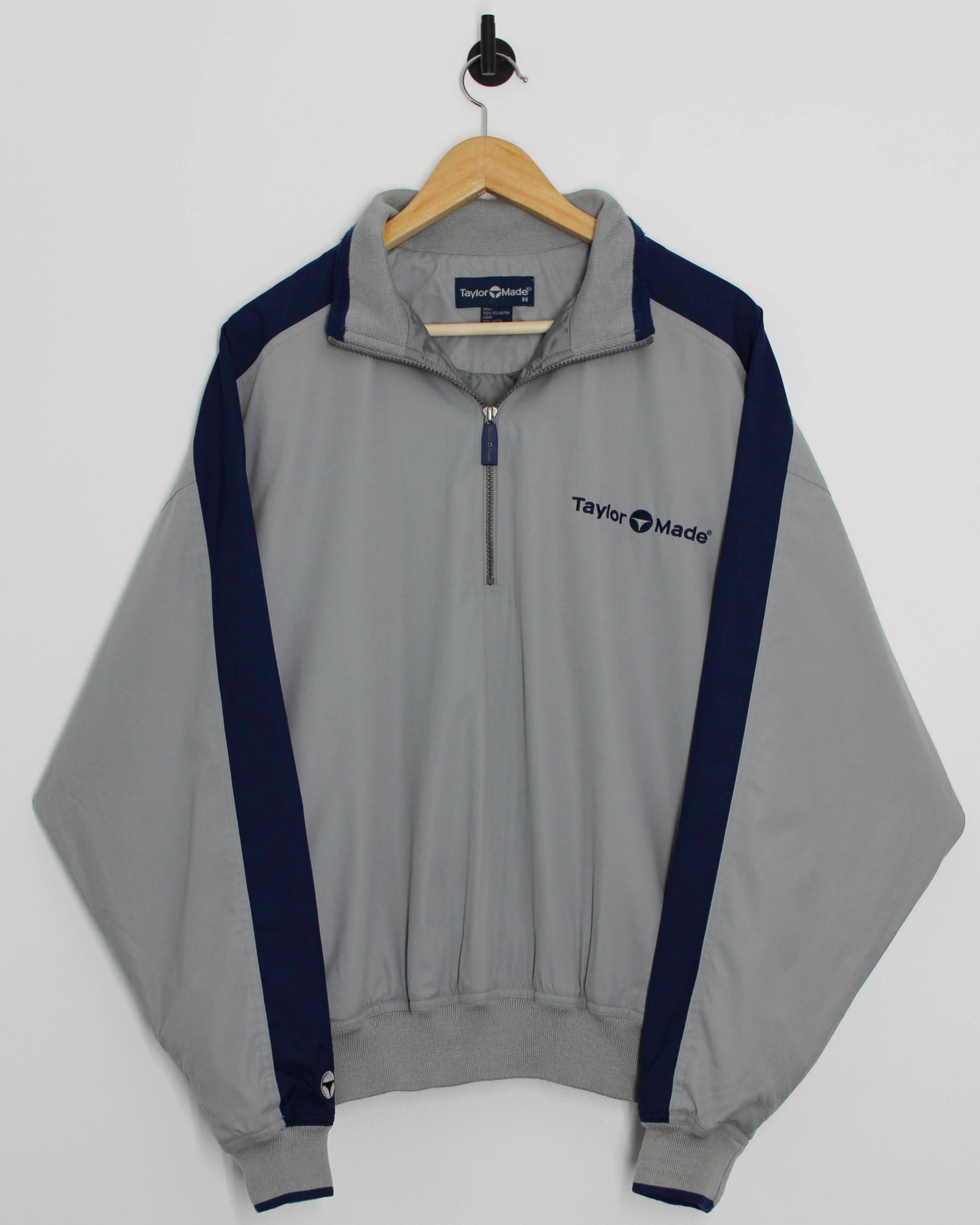 90s TaylorMade Grey/Blue Quarter Zip Jacket (M)
