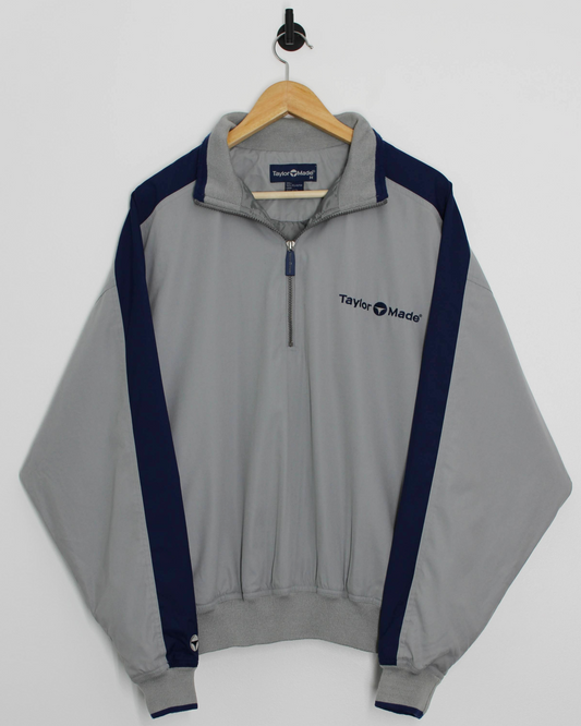 90s TaylorMade Grey/Blue Quarter Zip Jacket (M)