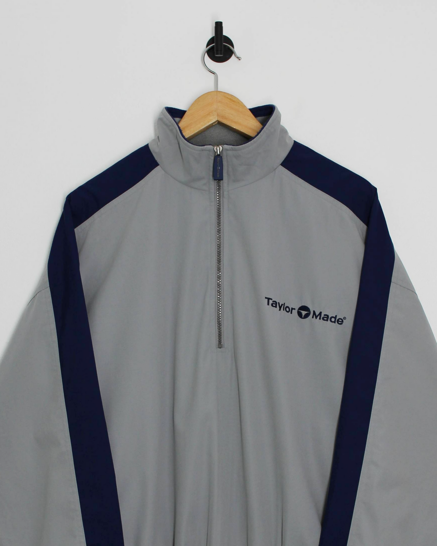 90s TaylorMade Grey/Blue Quarter Zip Jacket (M)
