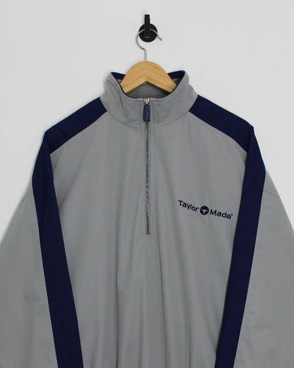 90s TaylorMade Grey/Blue Quarter Zip Jacket (M)