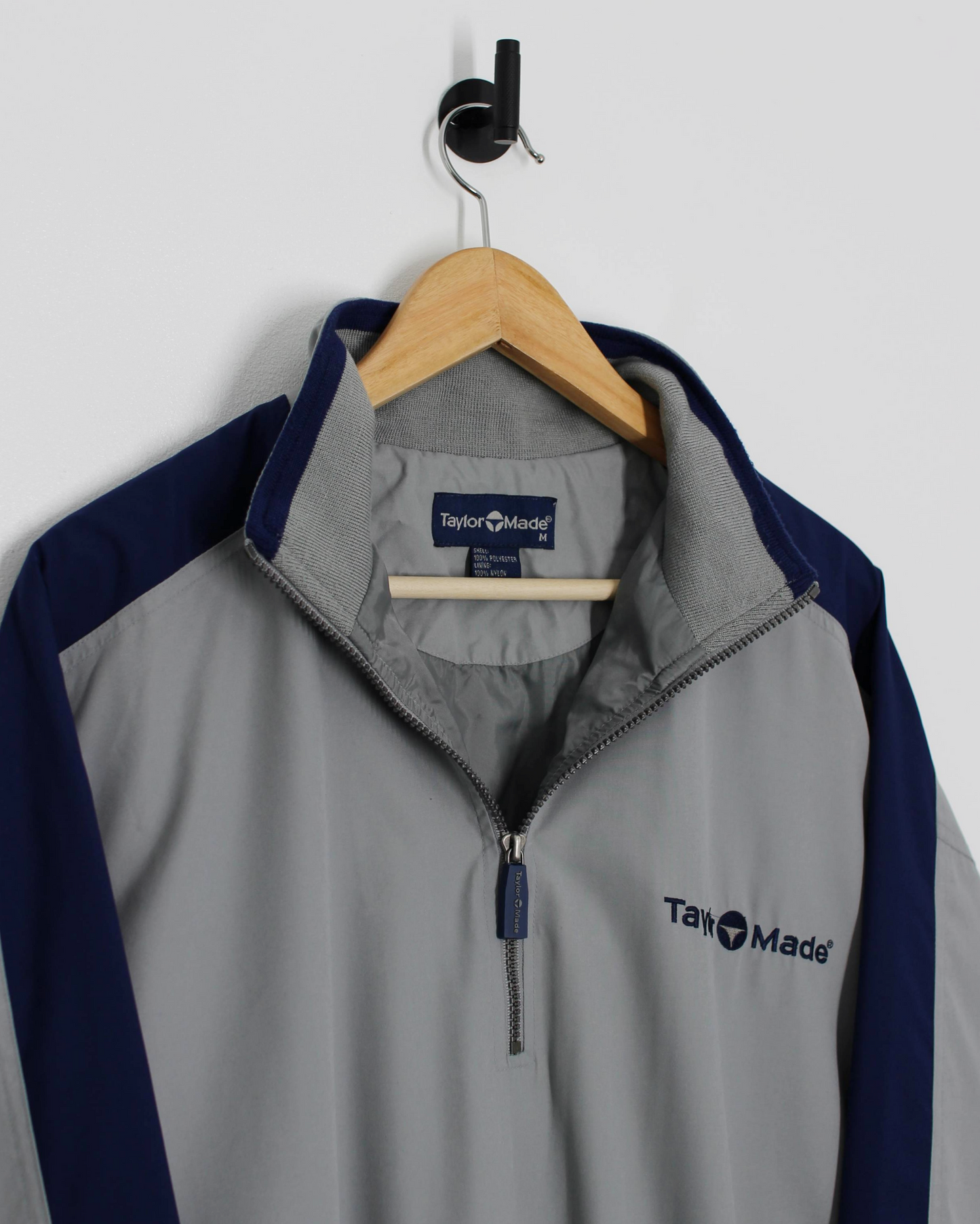 90s TaylorMade Grey/Blue Quarter Zip Jacket (M)