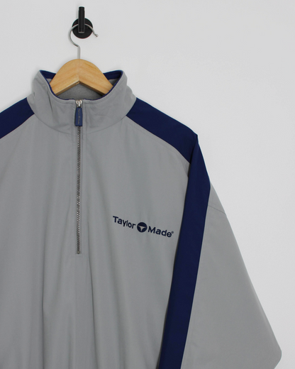 90s TaylorMade Grey/Blue Quarter Zip Jacket (M)