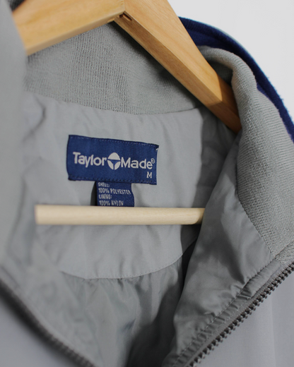 90s TaylorMade Grey/Blue Quarter Zip Jacket (M)